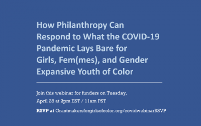 COVID-19 Webinar: How Philanthropy Can Respond- A Funder Webinar on April 28