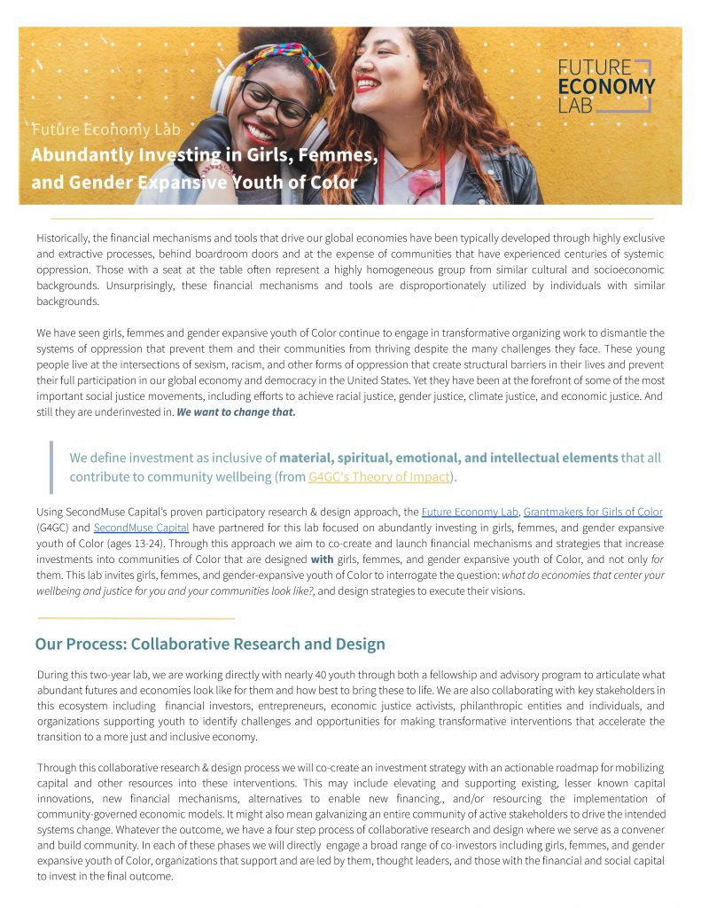 Future Economy Lab Fact Sheet